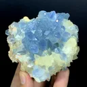 Natural Blue Color Celestine Crystals Cluster, Celestine Bunch, Celestine with Yellow Calcite, Celestine Specimen, Celestine from Baghdis, Afghanistan - image 8