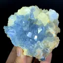 Natural Blue Color Celestine Crystals Cluster, Celestine Bunch, Celestine with Yellow Calcite, Celestine Specimen, Celestine from Baghdis, Afghanistan - image 7