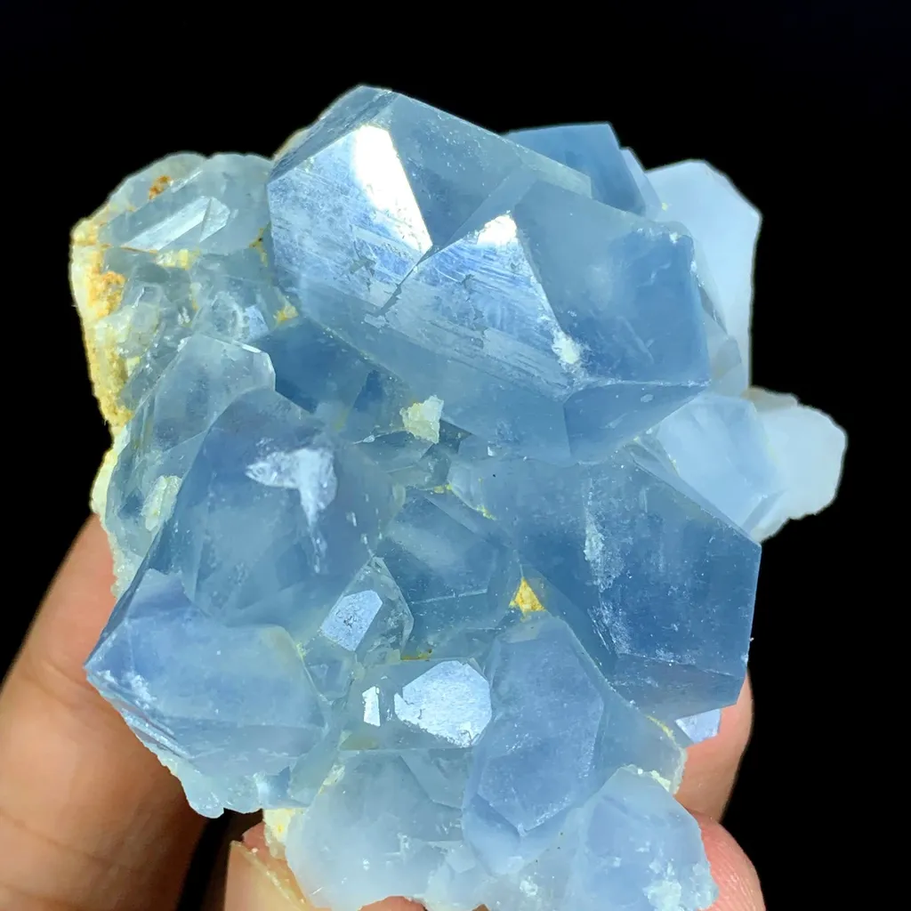 Natural Blue Color Celestine Crystals Cluster, Celestine Bunch, Raw Celestine, Celestine Specimen, Minerals Specimen, Celestine from Afghanistan - - image 3