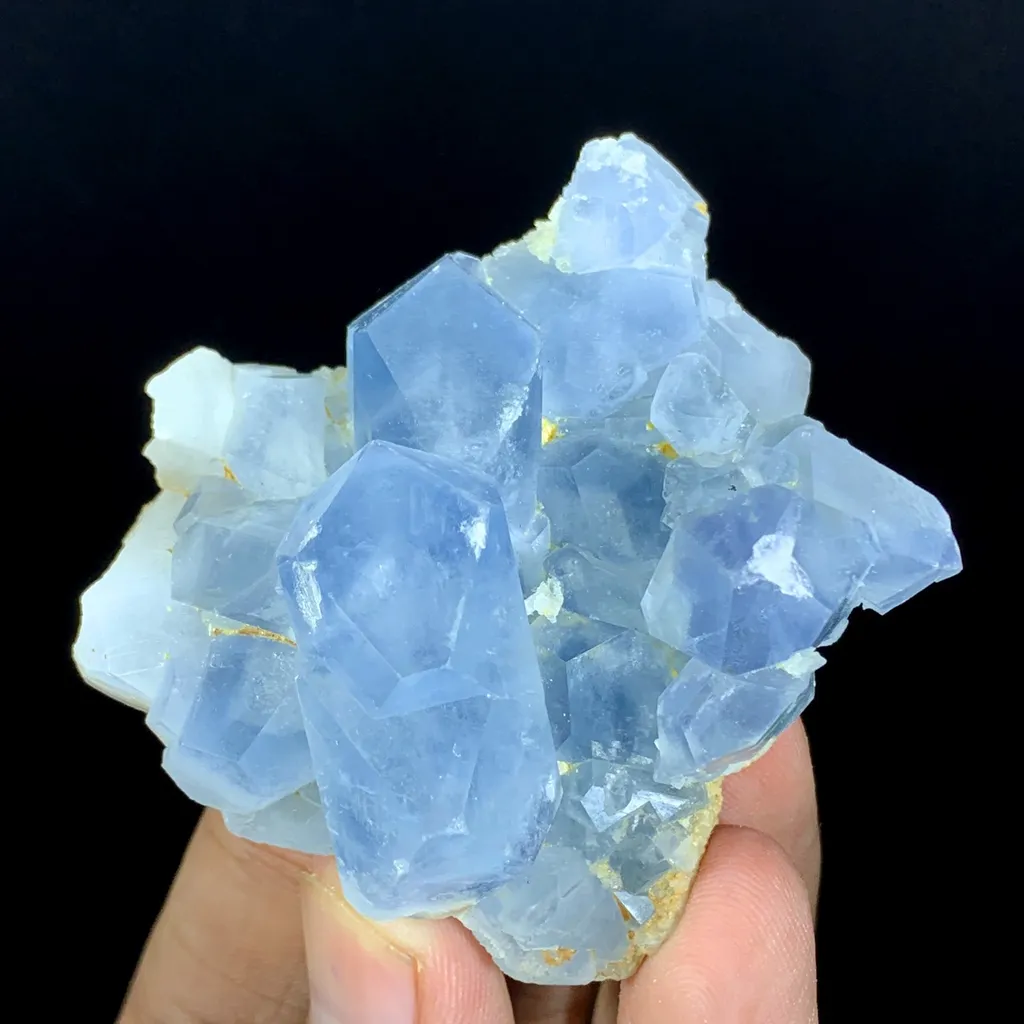 Natural Blue Color Celestine Crystals Cluster, Celestine Bunch, Raw Celestine, Celestine Specimen, Minerals Specimen, Celestine from Afghanistan - - image 2