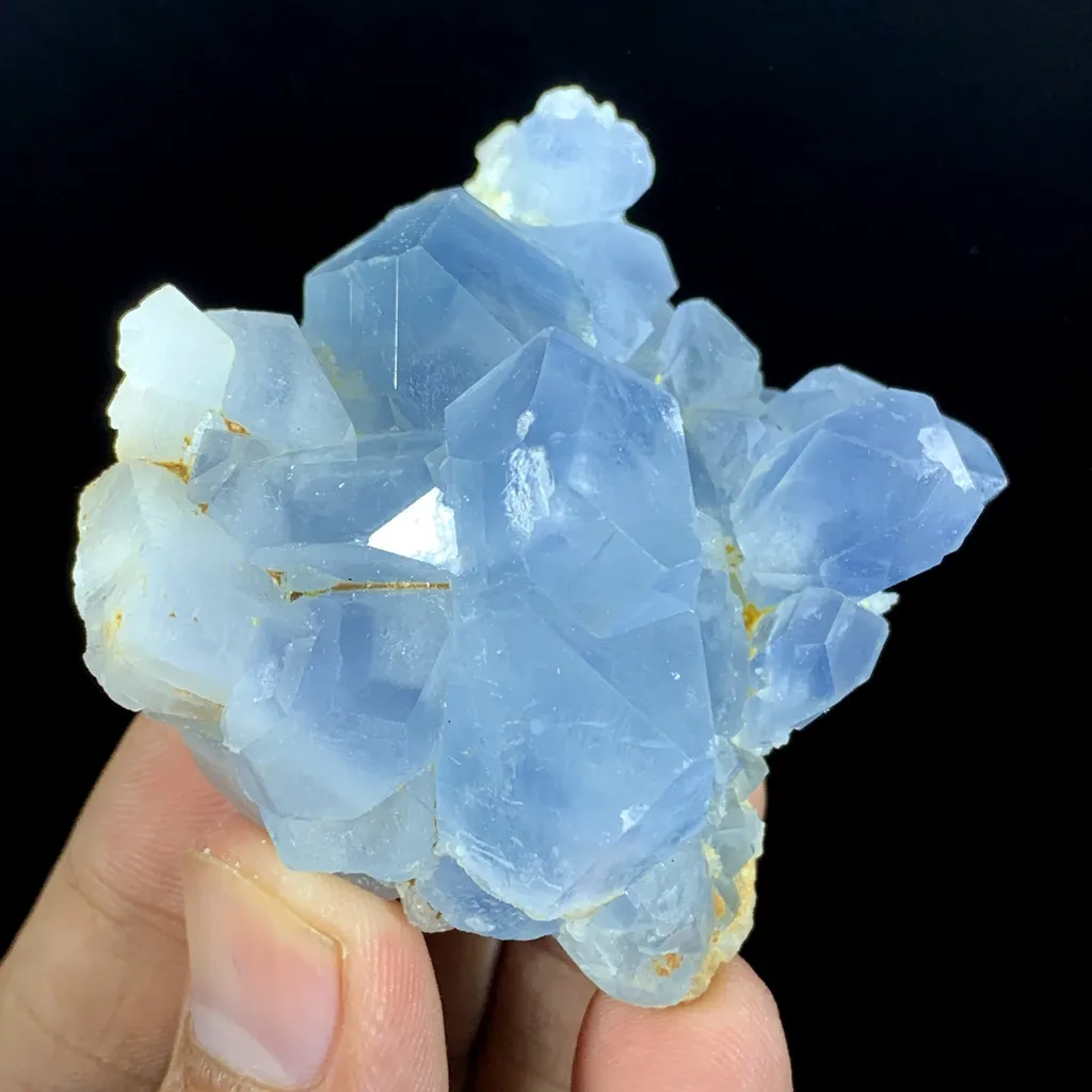 Natural Blue Color Celestine Crystals Cluster, Celestine Bunch, Raw Celestine, Celestine Specimen, Minerals Specimen, Celestine from Afghanistan - - image 5