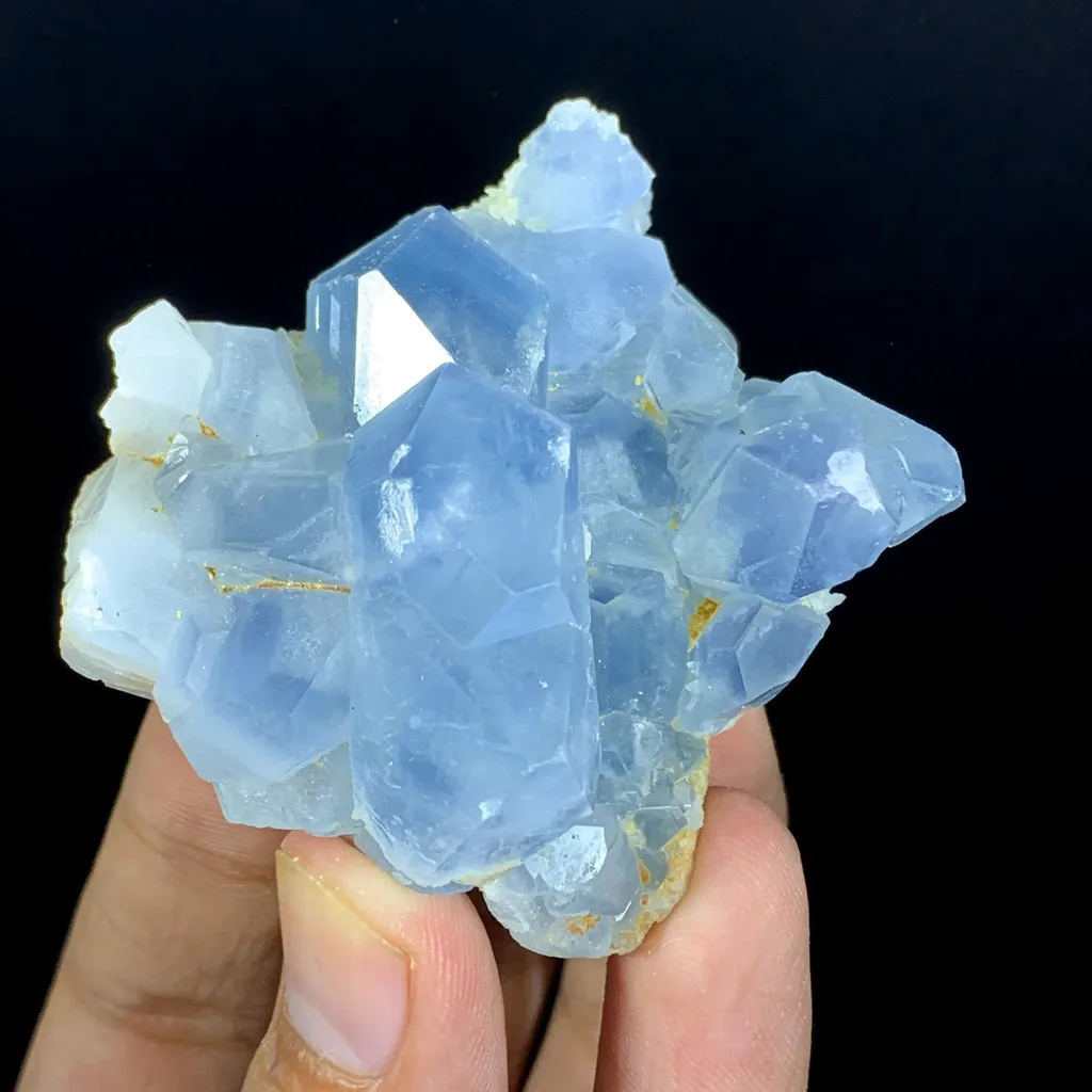 Natural Blue Color Celestine Crystals Cluster, Celestine Bunch, Raw Celestine, Celestine Specimen, Minerals Specimen, Celestine from Afghanistan - - image 7