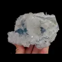 Natural Blue Cube Fluorite and Calcite, Mineral Specimen: Yaogangxian,Hunan (105*70*55MM) - image 3