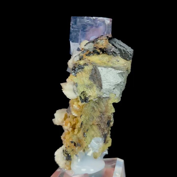 Natural Blue Cube Fluorite and Dolomite, Mineral Specimen:Yaogangxian,Hunan (25*35*75MM) - image 3