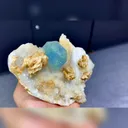 Natural Blue Cube Fluorite and Dolomite Symbiosis comes from Shizhuyuan,Chenzhou 160*110*35MM - image 2