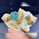 Natural Blue Cube Fluorite and Dolomite Symbiosis comes from Shizhuyuan,Chenzhou 160*110*35MM - image 1