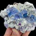Natural Blue Cube Fluorite and Mica, Mineral Specimen: Inner Mongolia,China (120*65*70MM) - image 3