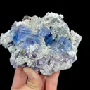 Natural Blue Cube Fluorite and Mica, Mineral Specimen: Inner Mongolia,China (120*65*70MM) - image 5