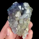 Natural Blue Cube Fluorite and Quartz, Mineral Specimen: Yaogangxian,Hunan (40*70*35MM) - image 2