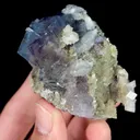 Natural Blue Cube Fluorite and Quartz, Mineral Specimen: Yaogangxian,Hunan (40*70*35MM) - image 4