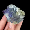 Natural Blue Cube Fluorite and Quartz, Mineral Specimen: Yaogangxian,Hunan (40*70*35MM) - image 3