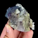 Natural Blue Cube Fluorite and Quartz, Mineral Specimen: Yaogangxian,Hunan (40*70*35MM) - image 1