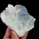 Natural Blue Cube Fluorite and Quartz, Mineral Specimen:Manaoshan,Hunan (110*85*45MM) - image 3