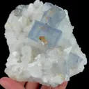 Natural Blue Cube Fluorite and Quartz, Mineral Specimen:Manaoshan,Hunan (110*85*45MM) - image 5