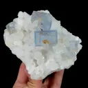 Natural Blue Cube Fluorite and Quartz, Mineral Specimen:Manaoshan,Hunan (110*85*45MM) - image 7