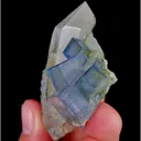 Natural Blue Cube Fluorite and Quartz Tower, Mineral Specimen:Yaogangxian,Hunan (45*55*25MM) - image 4