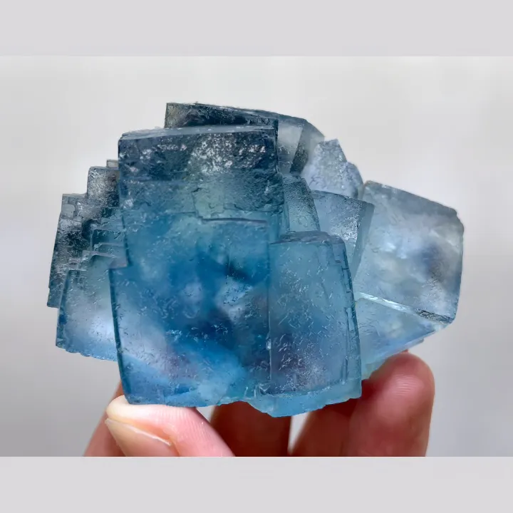 Natural Blue Cube Fluorite, Mineral Specimen: Yaogangxian,Hunan (65*45*40MM) - image 4