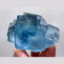 Natural Blue Cube Fluorite, Mineral Specimen: Yaogangxian,Hunan (65*45*40MM) - image 5