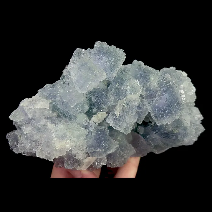 Natural Blue Cube Fluorite, Mineral Specimen:Xianghualing,Hunan (150*100*55MM) image