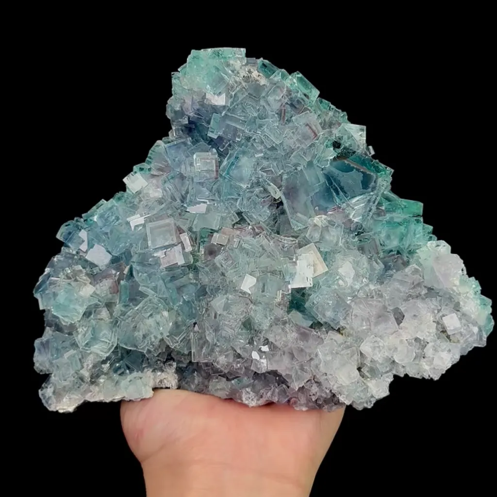 Natural Blue Cube Fluorite, Mineral Specimen:Xianghualing,Hunan (180*140*80MM) - image 4