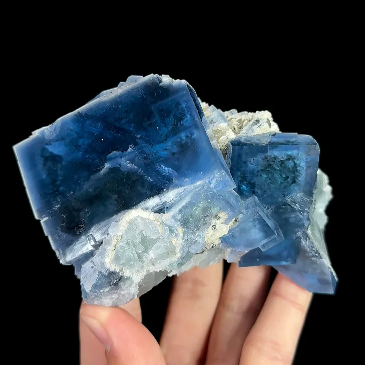 Natural Blue Cube Fluorite, Mineral Specimen:Yaogangxian,Hunan (110*70*45MM) - image 3