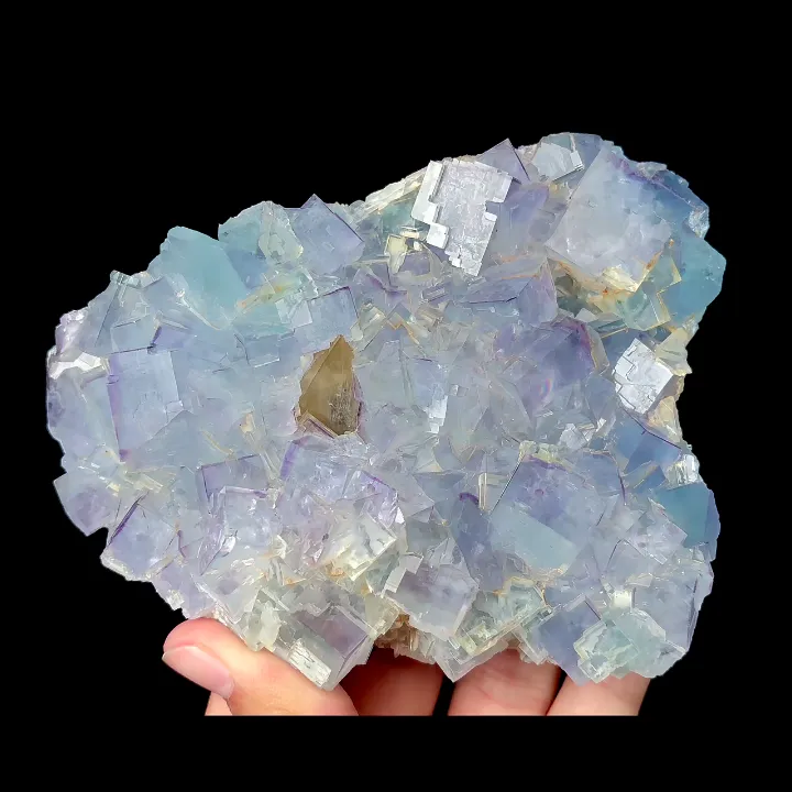 Natural Blue Cube Fluorite, Mineral Specimen:Yaogangxian,Hunan (125*100*30MM) image