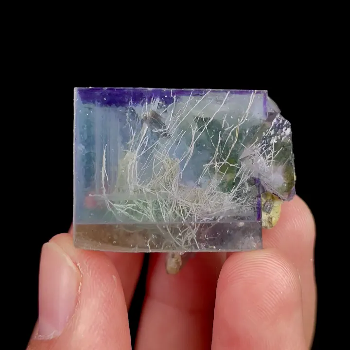 Natural Blue Cube Fluorite, Mineral Specimen:Yaogangxian,Hunan (30*25*30MM) image