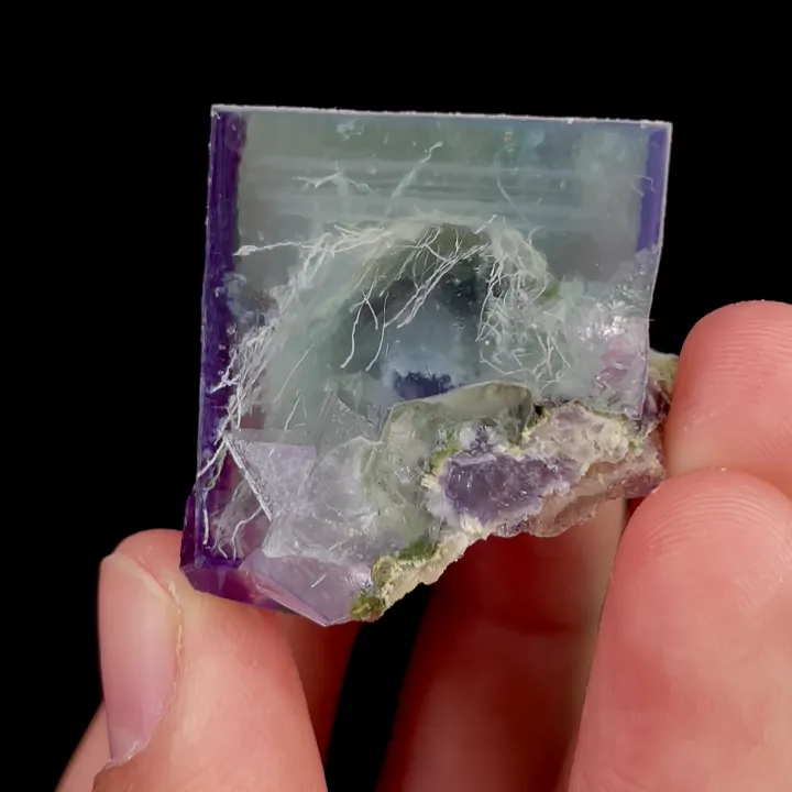 Natural Blue Cube Fluorite, Mineral Specimen:Yaogangxian,Hunan (30*25*30MM) - image 4