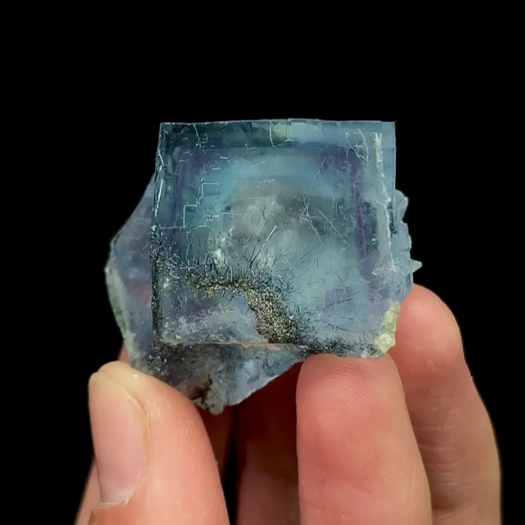 Natural Blue Cube Fluorite, Mineral Specimen:Yaogangxian,Hunan (30*30*25MM) - image 5