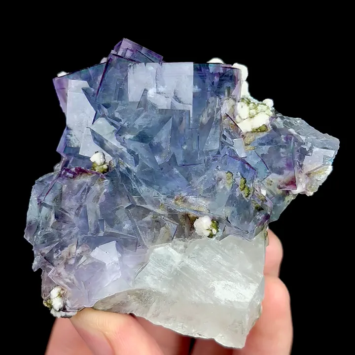 Natural Blue Cube Fluorite, Mineral Specimen:Yaogangxian,Hunan (65*65*40MM) image