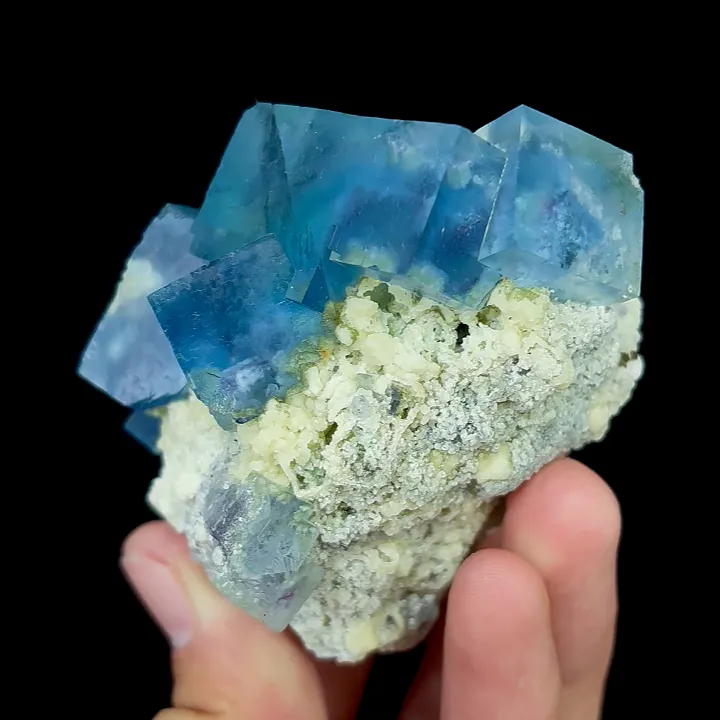 Natural Blue Cube Fluorite, Mineral Specimen:Yaogangxian,Hunan (75*50*55MM) - image 2