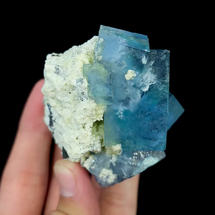 Natural Blue Cube Fluorite, Mineral Specimen:Yaogangxian,Hunan (75*50*55MM) - image 3
