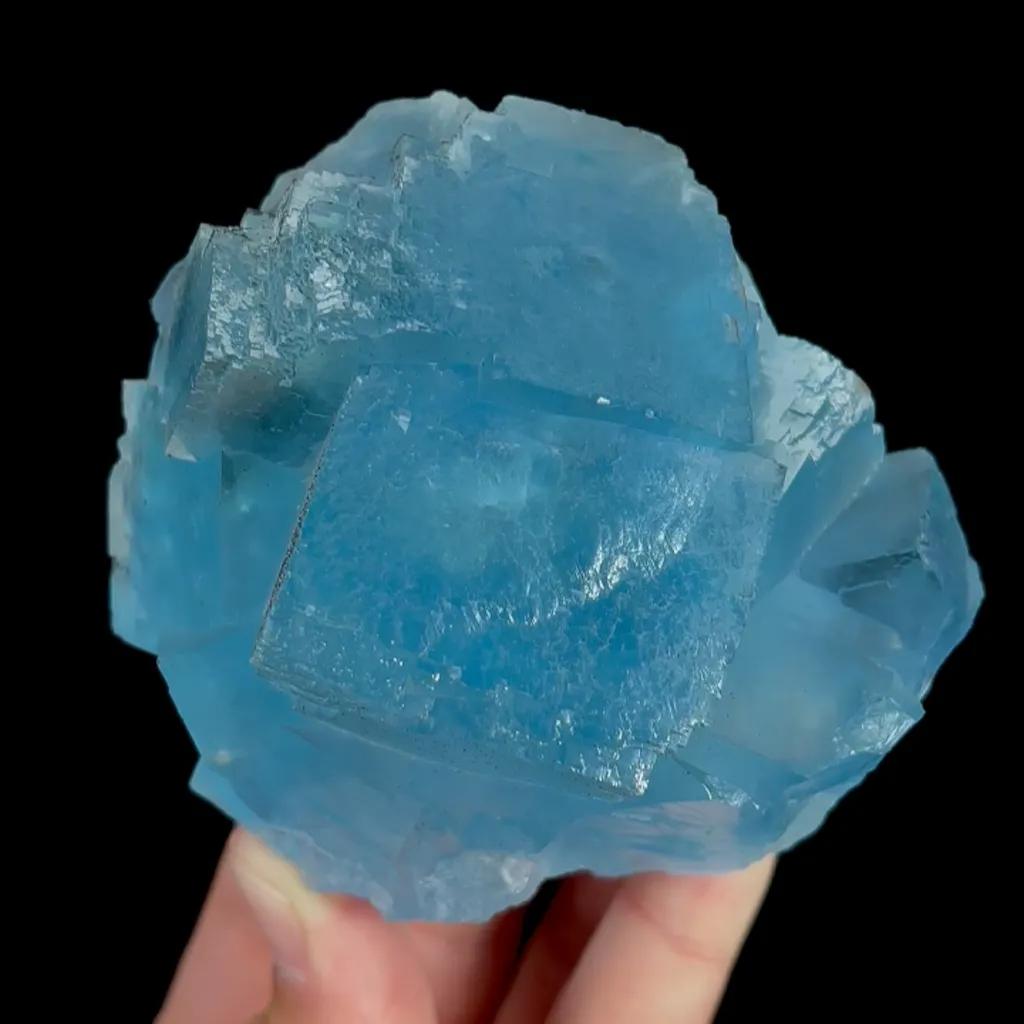 Natural Blue Cube Fluorite, Mineral Specimen:Yaogangxian,Hunan (90*80*50MM) - image 7