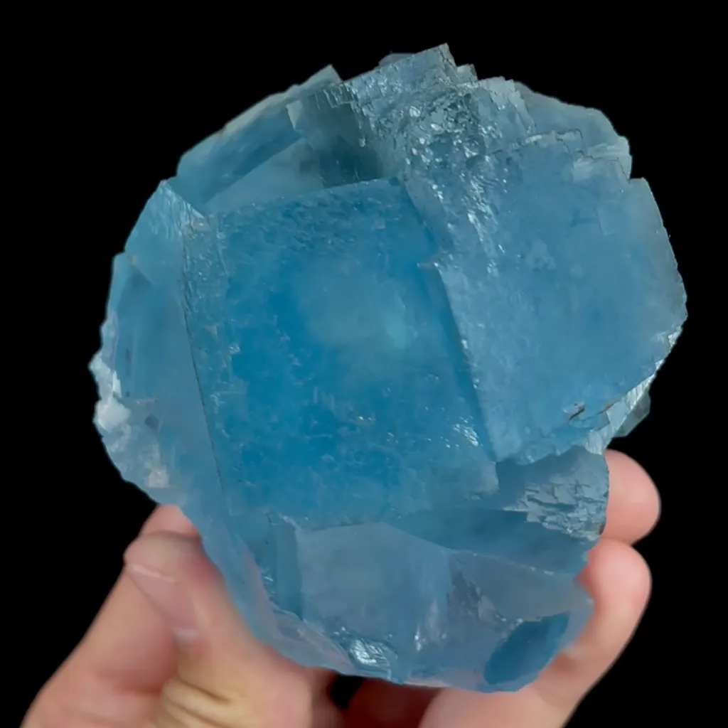 Natural Blue Cube Fluorite, Mineral Specimen:Yaogangxian,Hunan (90*80*50MM) - image 4