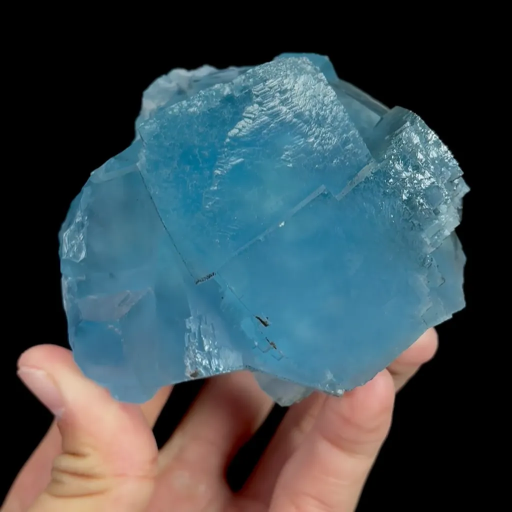 Natural Blue Cube Fluorite, Mineral Specimen:Yaogangxian,Hunan (90*80*50MM) - image 5
