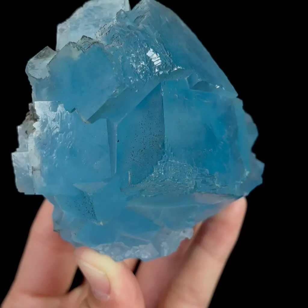 Natural Blue Cube Fluorite, Mineral Specimen:Yaogangxian,Hunan (90*80*50MM) - image 3