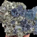 Natural Blue Cubic Fluorite and Arsenopyrite, Mineral Specimen: Yaogangxian,Hunan (115*90*60MM) - image 2