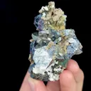 Natural Blue Cubic Fluorite and Arsenopyrite, Mineral Specimen:Yaogangxian,Hunan (60*30*50MM) - image 3