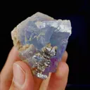 Natural Blue Cubic Fluorite and Arsenopyrite Symbiosis comes from Yaogangxian,Hunan 45*40*40MM - image 2