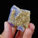 Natural Blue Cubic Fluorite and Arsenopyrite Symbiosis comes from Yaogangxian,Hunan 45*40*40MM - image 3