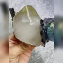 Natural Blue Cubic Fluorite and Black Wolframite and Quartz Tower Symbiosis comes from Yaogangxian,Hunan 55*90*90MM - image 3