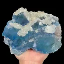 Natural Blue Cubic Fluorite and Calcite, Mineral Specimen:Fujian,China (160*130*60MM) - image 5