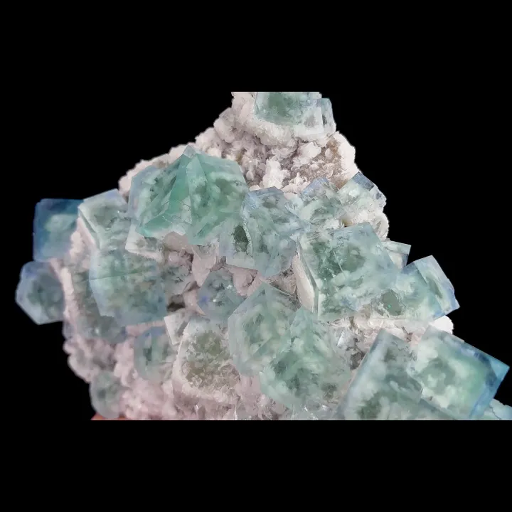 Natural Blue Cubic Fluorite and Calcite, Mineral Specimen:Xianghualing,Hunan (200*140*50MM) - image 3