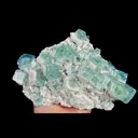 Natural Blue Cubic Fluorite and Calcite, Mineral Specimen:Xianghualing,Hunan (200*140*50MM) - image 5
