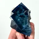 Natural Blue Cubic Fluorite and Calcite, Mineral Specimen:Yaogangxian,Hunan (65*60*55MM) - image 4