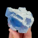 Natural Blue Cubic Fluorite and Calcite, Mineral Specimen:Yaogangxian,Hunan (75*55*50MM) - image 3