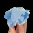 Natural Blue Cubic Fluorite and Calcite, Mineral Specimen:Yaogangxian,Hunan (75*55*50MM) - image 2