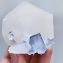 Natural Blue Cubic Fluorite and Calcite Symbiosis comes from Yaogangxian,Hunan 55*75*50MM - image 1