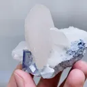 Natural Blue Cubic Fluorite and Calcite Symbiosis comes from Yaogangxian,Hunan 55*75*50MM - image 3
