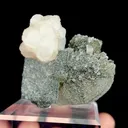 Natural Blue Cubic Fluorite and Calcite with Clear Quartz Cluster, Mineral Specimen:Yaogangxian,Hunan (50*45*40MM) - image 4